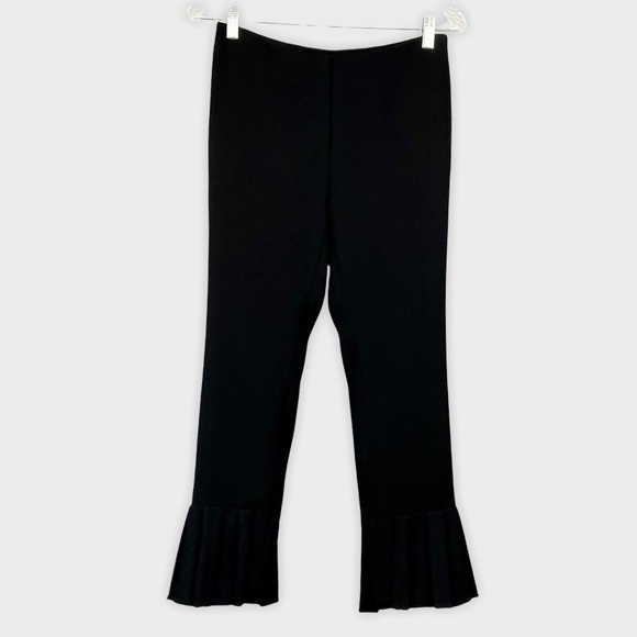 Anne and the Crwd Womens Black Pants Pleated Flared Hems Pockets size Small - Picture 1 of 13